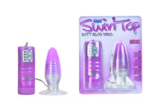 Swirl Top Butt Plug - Small Pink - Club X