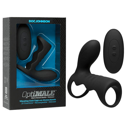 Optimale Vibrating Rechargeable Cock Cage With Wireless Remote  - Club X