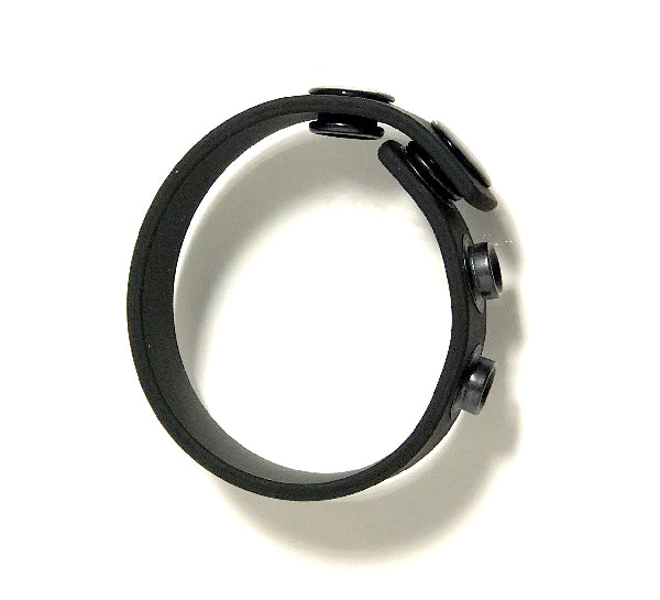 Boneyard Silicone Cock Strap - 3 Snap Ring - Black  - Club X