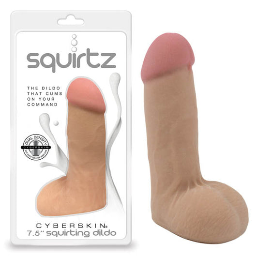 Squirtz Cyberskin 7.5'' Squirting Dildo  - Club X