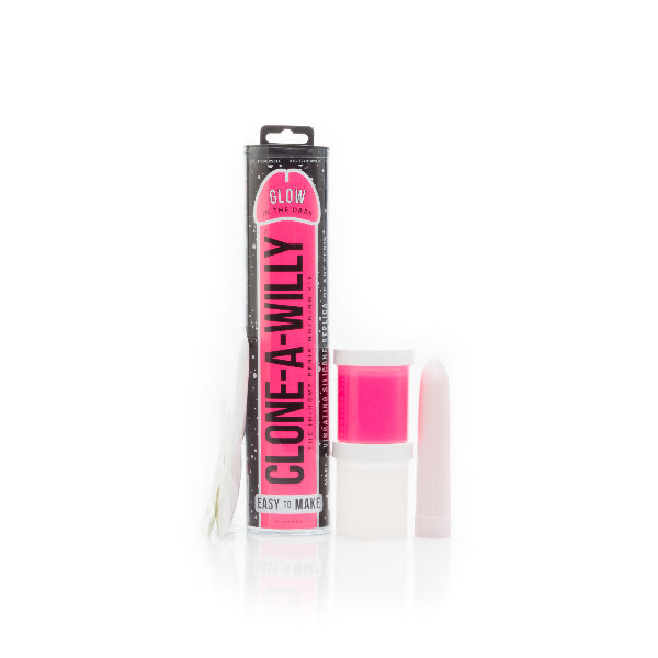 Clone A Willy Glow in the Dark Hot Pink DIY vibrating dildo kit - ClubX Australia