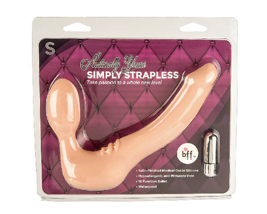 Strapless Strap On Vibrating Silicone S - Vanilla  - Club X
