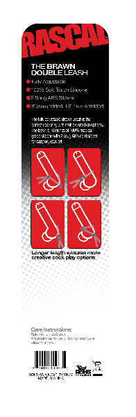The Brawn Cock Leash Double Clear  - Club X