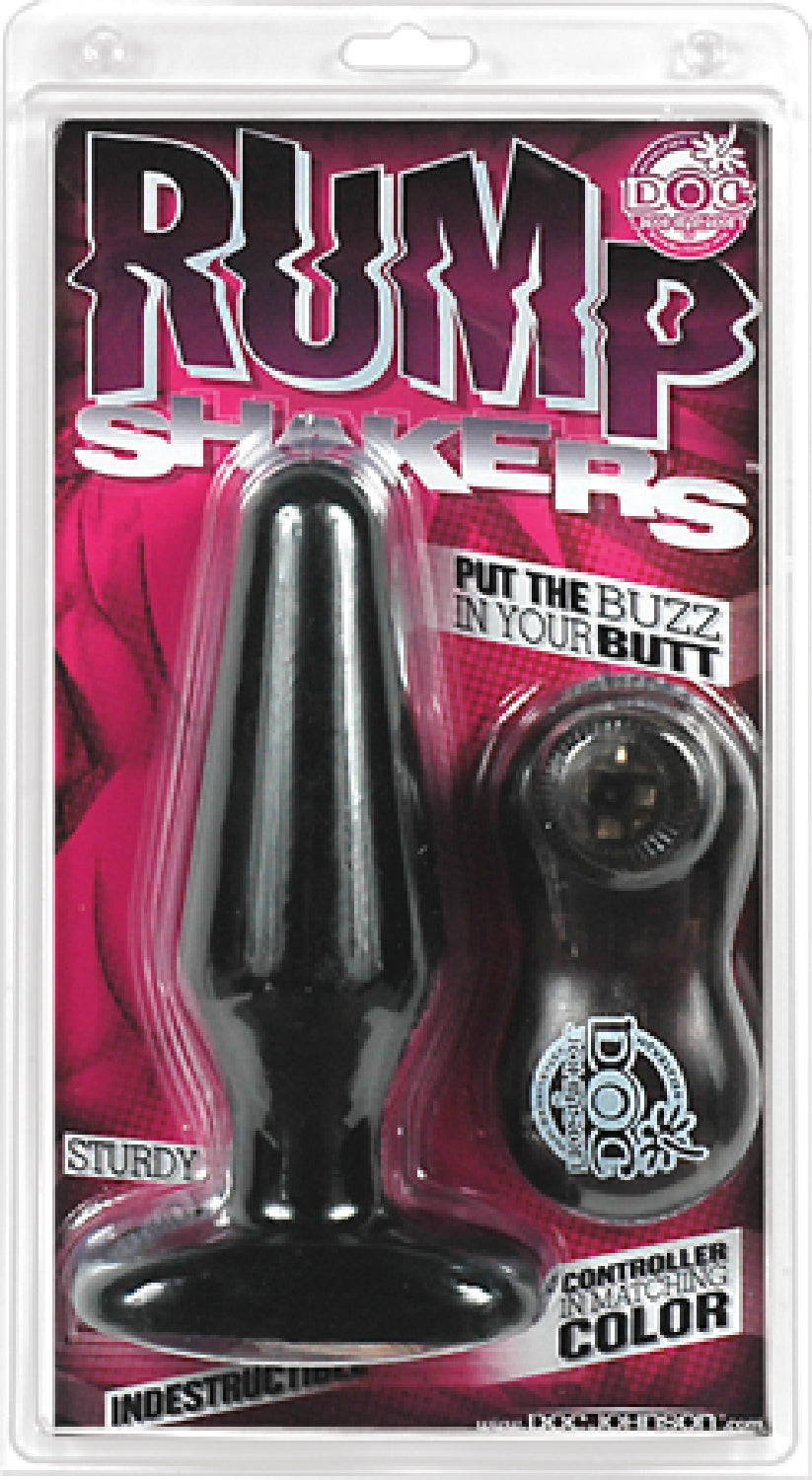 Rump Shakers - Vibrating Butt Plug - Medium Black - Club X
