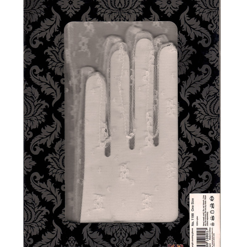 Baci Lace Mid-Length Evening Gloves  - Club X