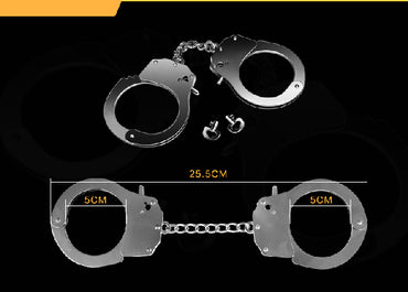 Fetish Pleasure Metal Hand Cuffs Silver  - ClubX