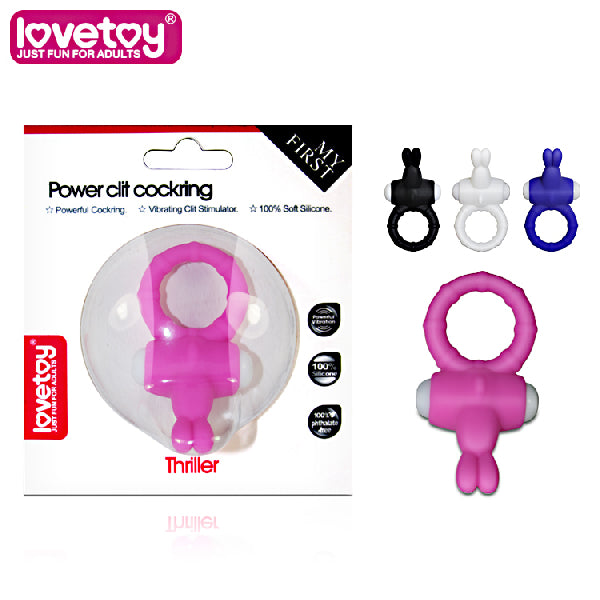 Power Clit Cockring Thriller White  - Club X