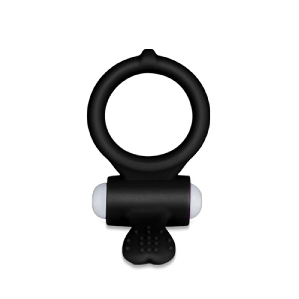 Power Clit Cockring Heart Black  - Club X