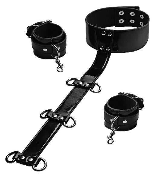 Bound Around Neck to Wrist Restraints  - Club X