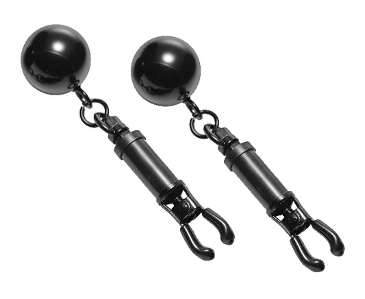 Black Bomber Nipple Clamps With Ball Weights Default Title - Club X