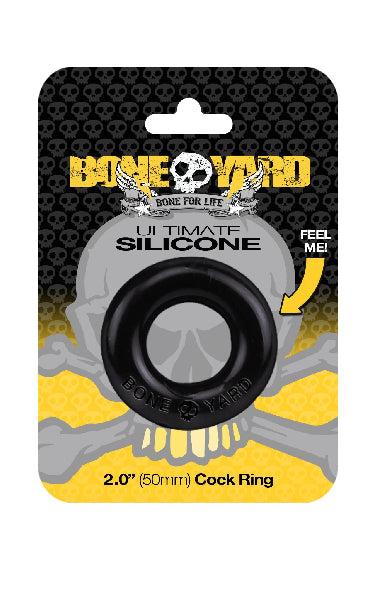 Ultimate Silicone Cock Ring Black  - Club X