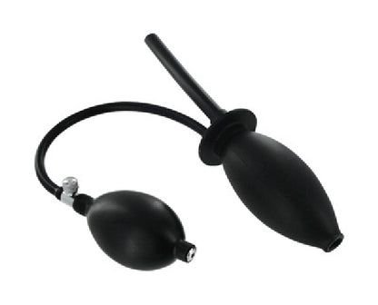 Inflatable Enema Plug Silicone Black  - Club X