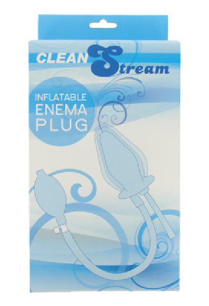 Inflatable Enema Plug Silicone Black  - Club X