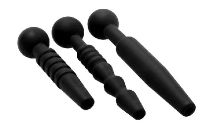 Dark Rods 3 Piece Silicone Penis Plug Set  - Club X