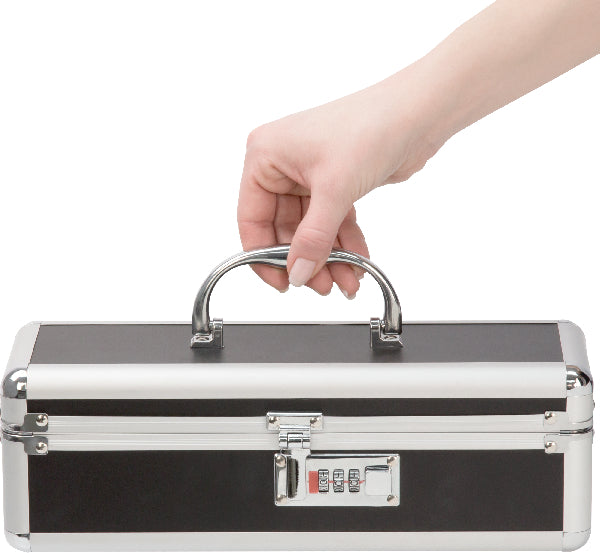Lockable Medium Vibrator Case Black  - Club X