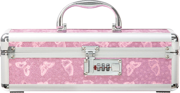 Lockable Medium Vibrator Case Pink  - Club X