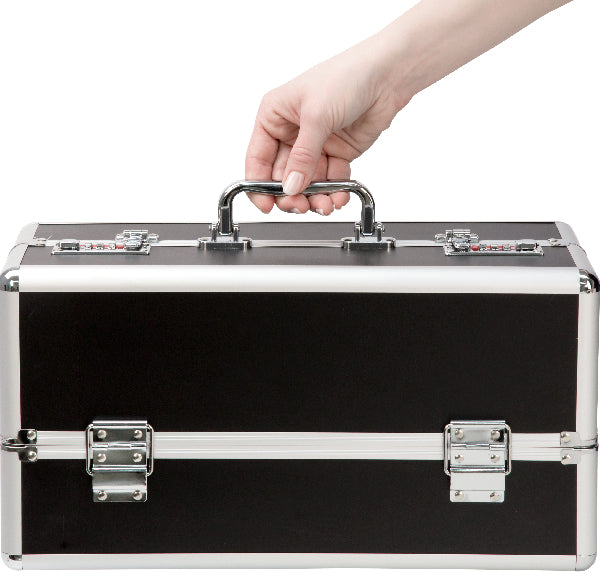Lockable Large Vibrator Case Black  - Club X
