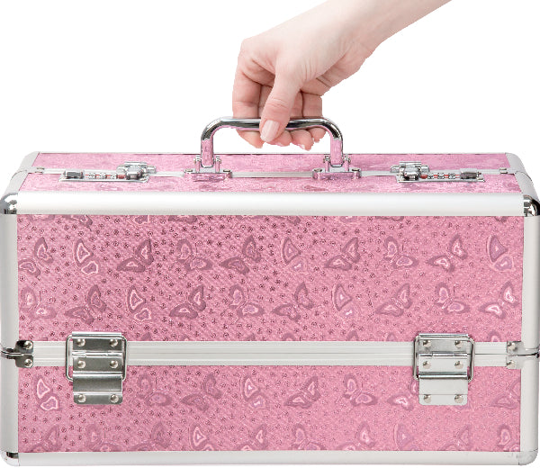 Lockable Large Vibrator Case Pink  - Club X