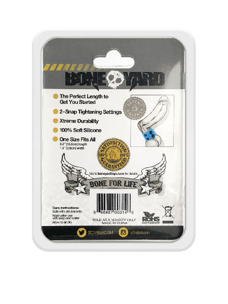 Boneyard 1.5inch Silicone Ball Strap - 3 Snap - Blue  - Club X