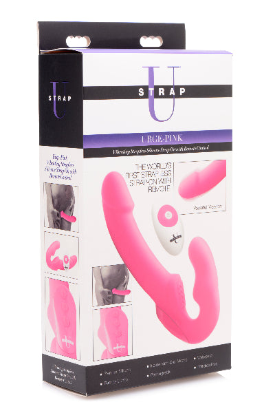 Urge Strapless Strap On With Remote Pink  - Club X