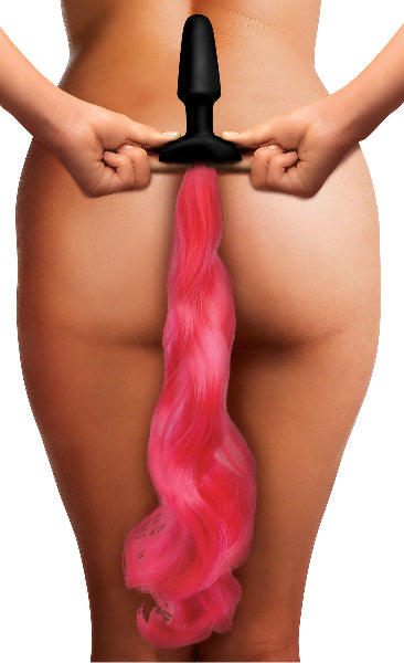 Pony Tail Anal Plug Hot Pink  - Club X