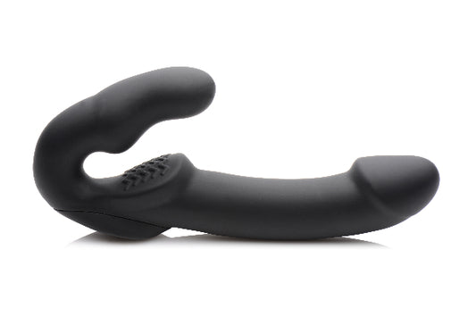 Evoke Rechargeable Vibrating Silicone Strapless Strap On  - Club X