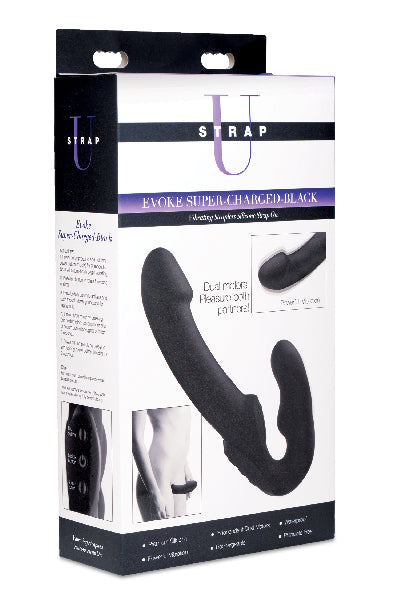 Evoke Rechargeable Vibrating Silicone Strapless Strap On  - Club X