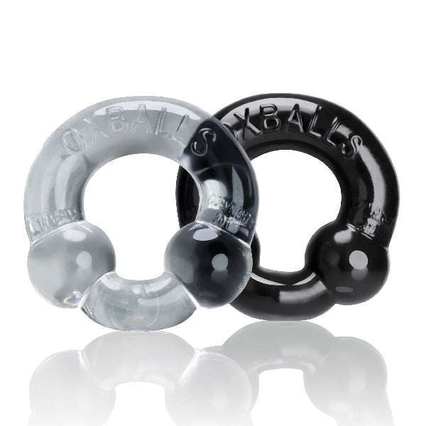 Ultraballs 2 Pack Cockring Black And Clear Default Title - Club X