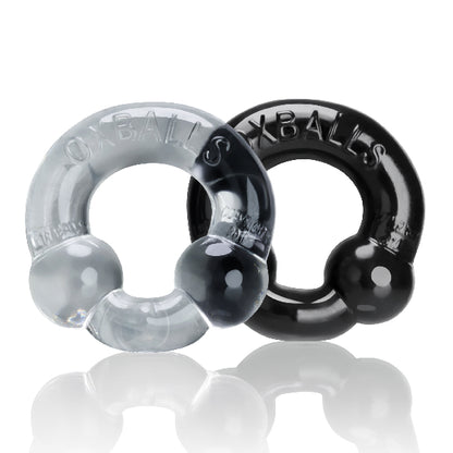 Ultraballs 2 Pack Cockring Black And Clear Default Title - Club X