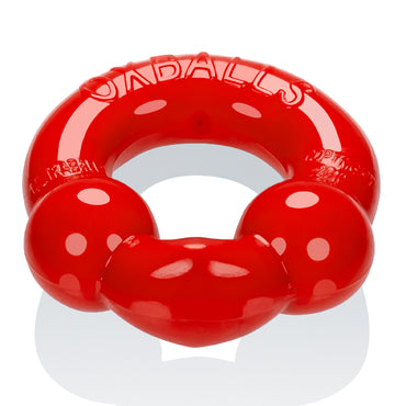 Ultraballs 2 Pack Cockring Steel And Red  - ClubX