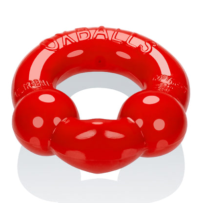 Ultraballs 2 Pack Cockring Steel And Red  - Club X
