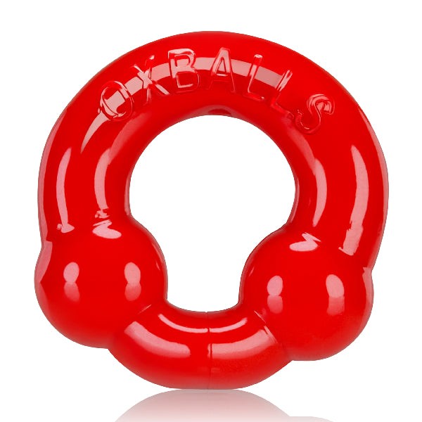 Ultraballs 2 Pack Cockring Steel And Red  - Club X