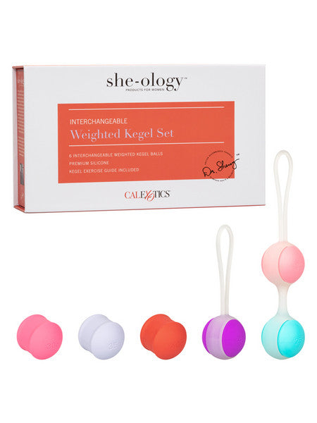 She-Ology Interchangeable Weighted Kegel Set  - Club X
