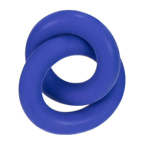 DUO Linked Cock/Ball Rings by Hunkyjunk Cobalt  - Club X