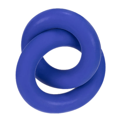 DUO Linked Cock/Ball Rings by Hunkyjunk Cobalt  - Club X