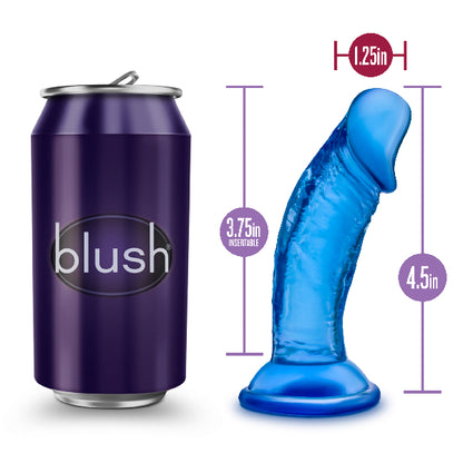 B Yours Sweet N Small Dildo With Suction Cup  4In Blue  - Club X