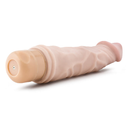 Dr Skin Cock Vibe 6 8.5in Vibrating Cock Beige  - Club X