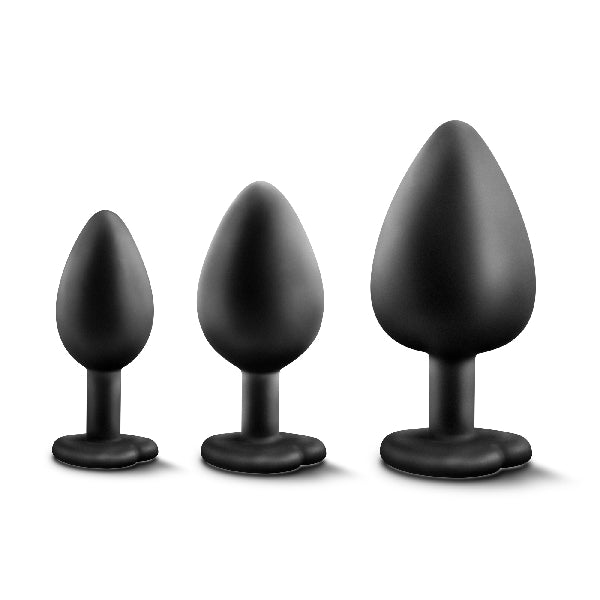 Luxe Bling Plugs Training Kit Black With White Gems  - Club X