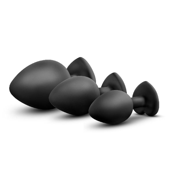 Luxe Bling Plugs Training Kit Black With White Gems  - Club X