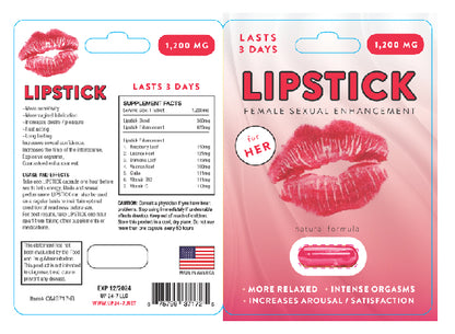 Lipstick Female Libido Single Pill  - Club X