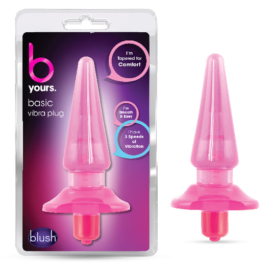 B Yours Basic Vibra Plug Pink  - Club X