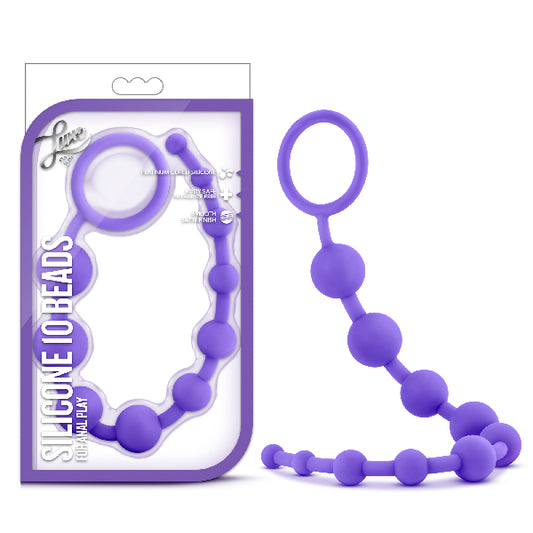 Luxe Silicone 10 Beads Purple  - Club X