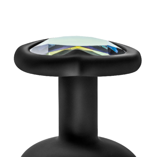Luxe Bling Plugs Training Kit Black With Rainbow Gems  - Club X