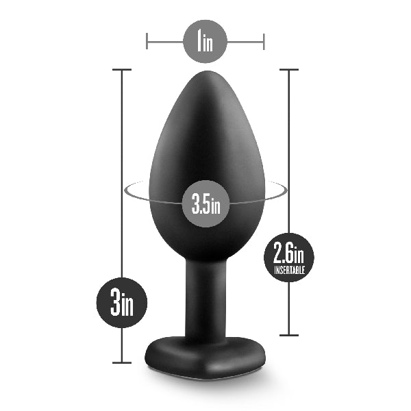 Temptasia Bling Plug Small Black  - Club X