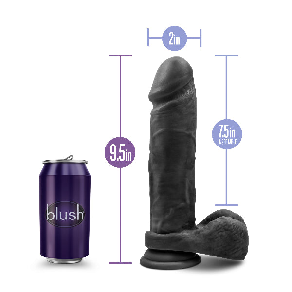 Au Naturel Bold Massive 9 Inch Dildo Black  - Club X