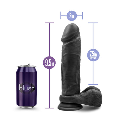 Au Naturel Bold Massive 9 Inch Dildo Black  - Club X