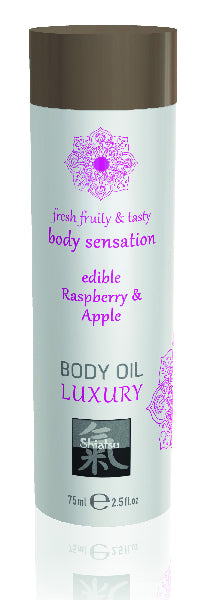 Shiatsu Luxury Body Oil Edible Raspberry & Apple  - Club X