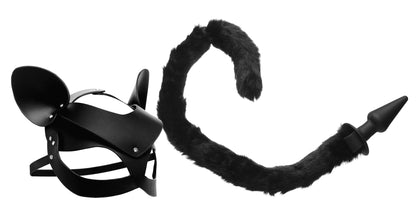 Cat Tail Anal Plug And Mask Set  - Club X