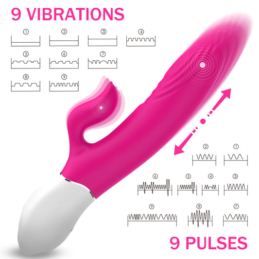 Lighter Thrusting Rabbit Vibrator - Pink Default Title - Club X
