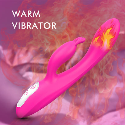Naughty Heating Rabbit Vibrator - Pink  - Club X